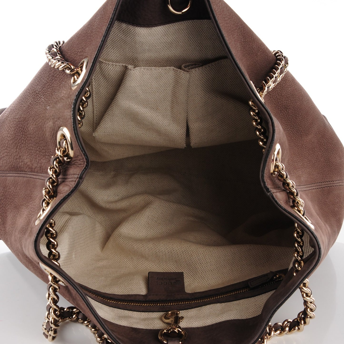 Vitello Range Medium Soho Chain Shoulder Bag Grey Field