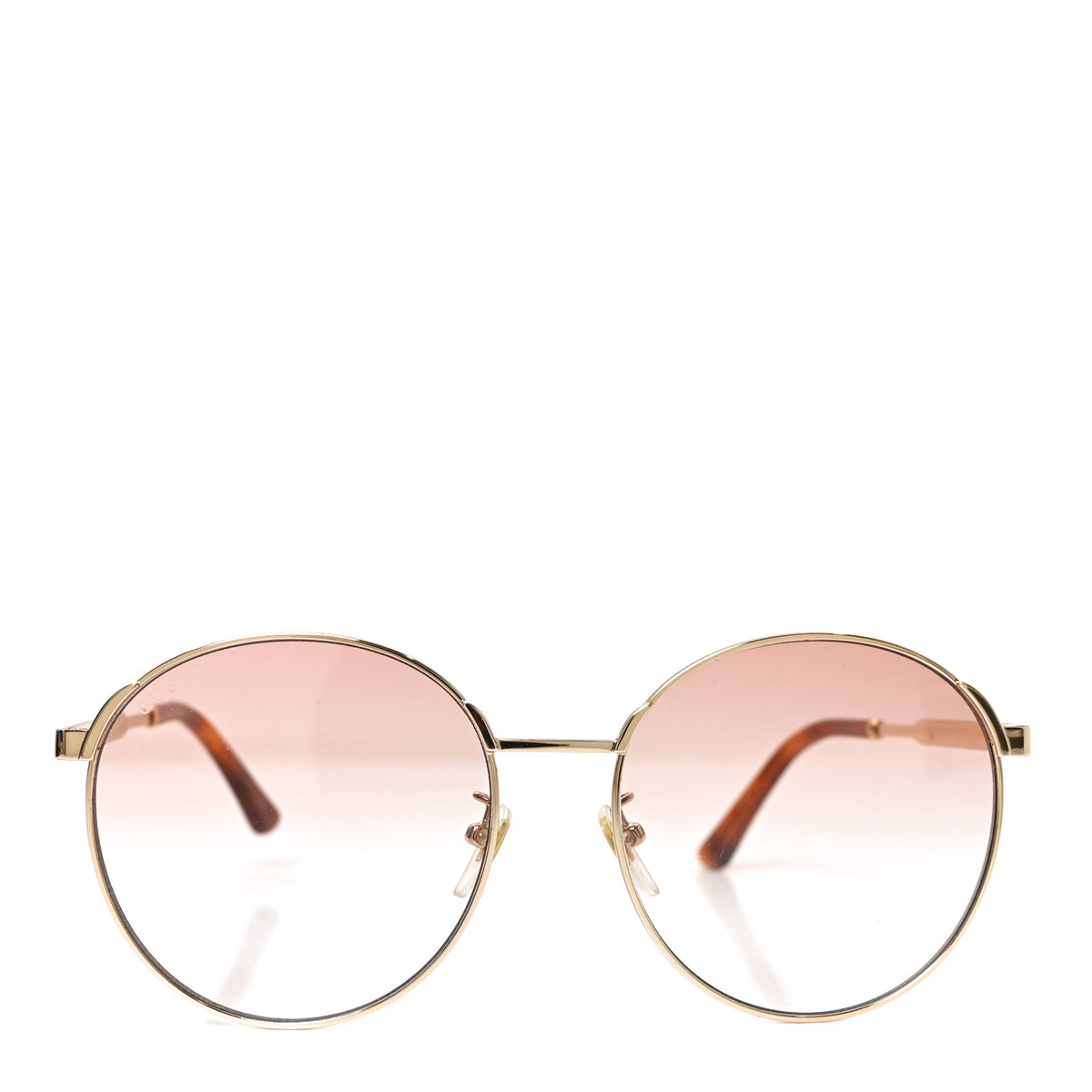 Gucci Web Round Sunglasses GG0206SK Gold 2 of 8