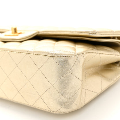 Chanel Metallic Lambskin Quilted Medium Double Flap Gold 10 of 13
