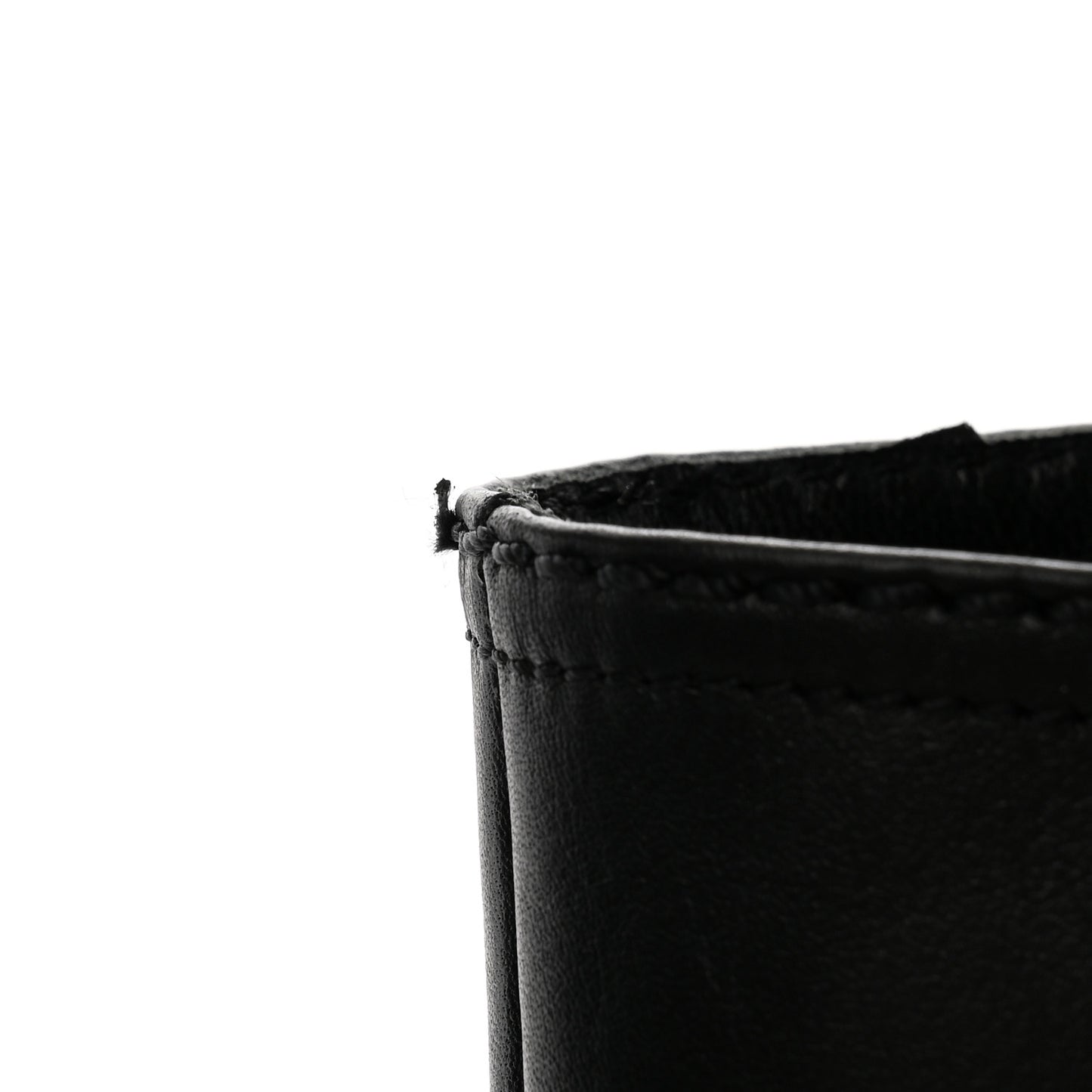 Calfskin Cap Toe High Boots 35.5 Black