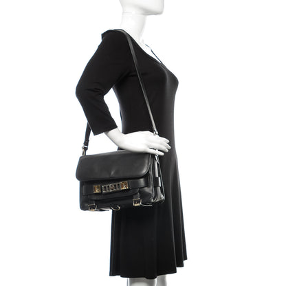 Proenza Schouler Pebbled Calfskin PS11 Classic Shoulder Bag Black 2 of 8