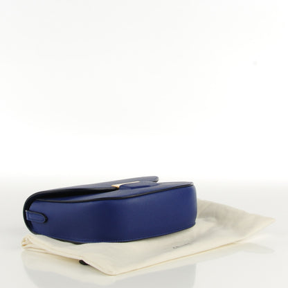 Celine Grained Calfskin Small Trotteur Indigo 4 of 8