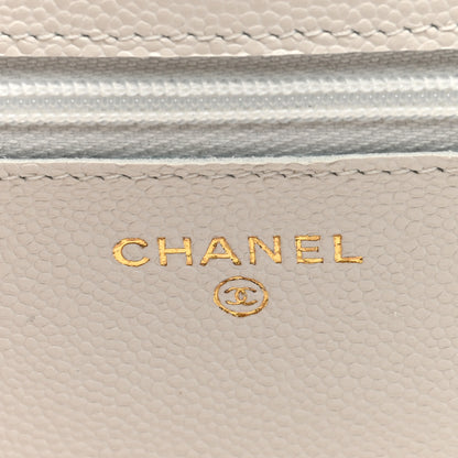 Chanel Caviar Quilted Wallet on Chain WOC White 6 of 11