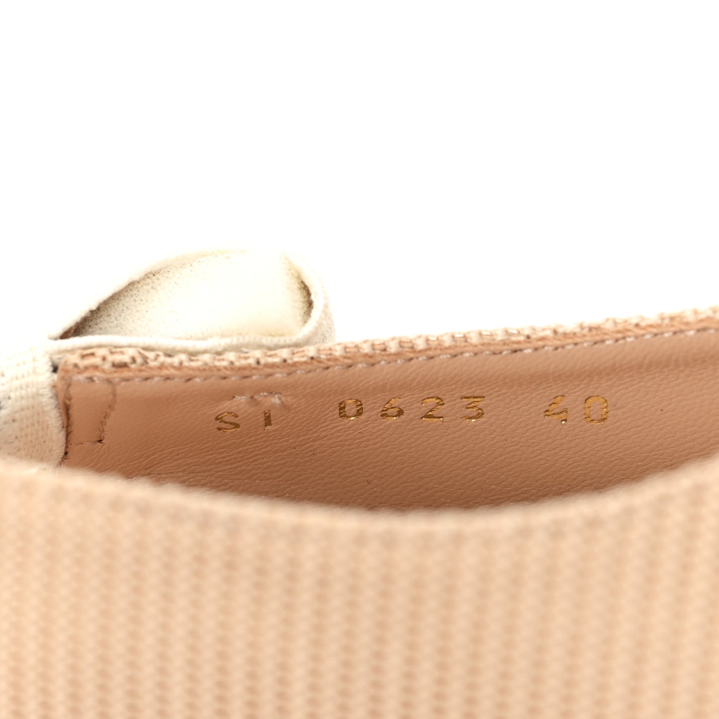 Technical Canvas Ribbon J'Adior Slingback Ballet Flats 40 Powder Nude