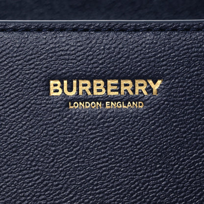 Burberry Calfskin Mega Check Banwell Tote Dark Canvas Blue 5 of 10