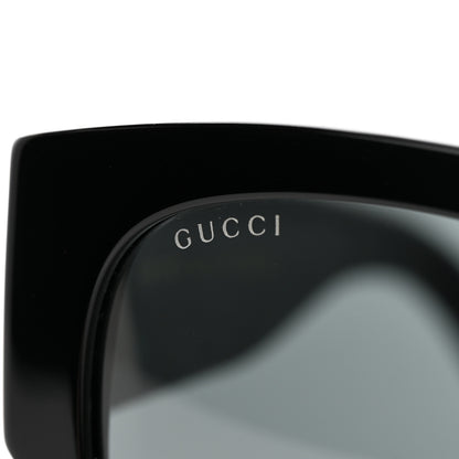 Gucci Acetate Square Frame Sunglasses GG0142SAN Black 7 of 9
