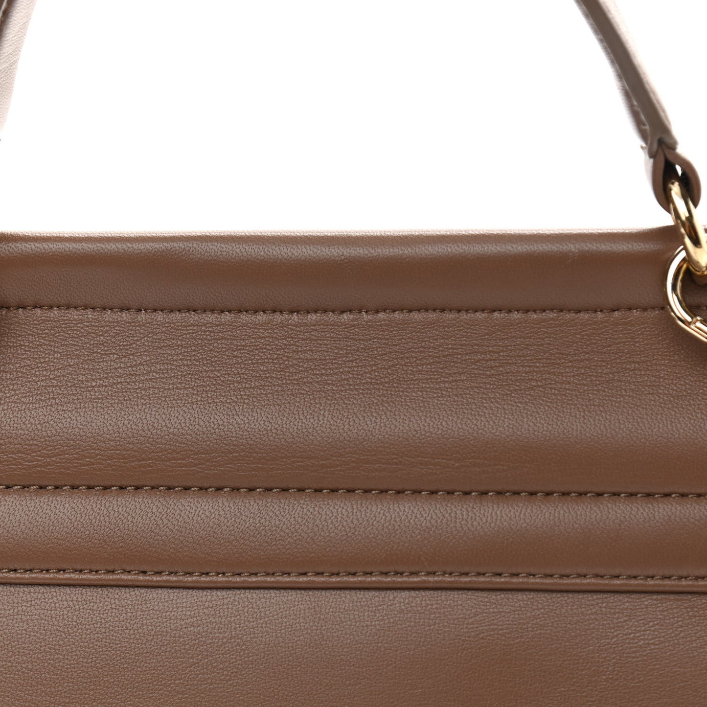 Calfskin Medium Faye Top Handle Bag Desert Taupe