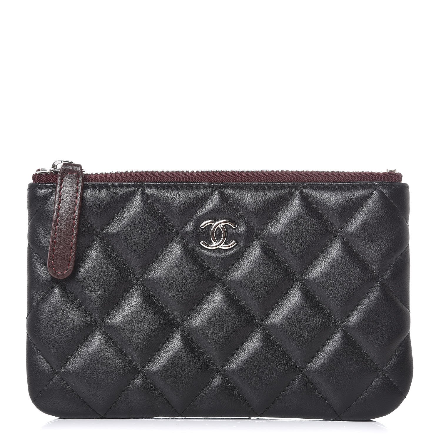 Chanel Lambskin Quilted Small Cosmetic Case Black 1 of 8