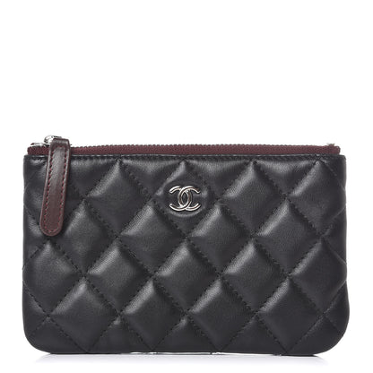 Chanel Lambskin Quilted Small Cosmetic Case Black 1 of 8