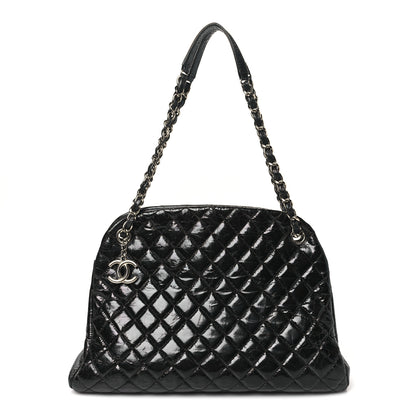 Chanel Glazed Calfskin Quilted Large Just Mademoiselle Bowling Bag Black 1 of 11