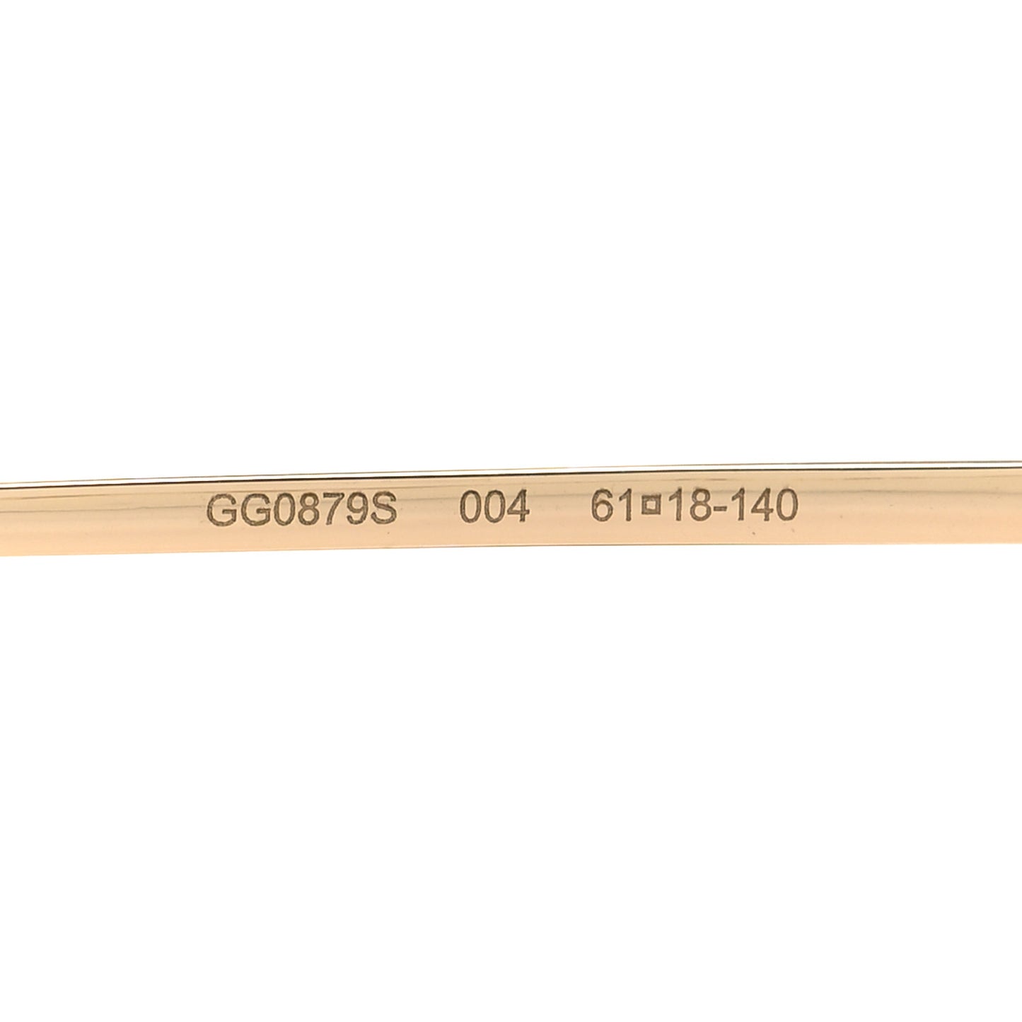 Metal Horsebit Square Frame Sunglasses GG0879S Gold