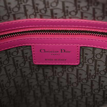 Christian Dior Lambskin Cannage Large Lady Dior Fuchsia Fuchsia 6 of 11