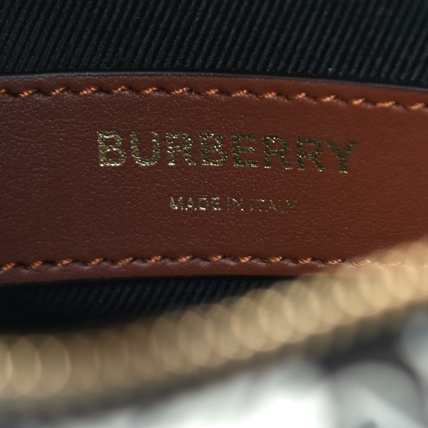 Burberry E-Canvas Monogram Stripe Messenger Bag Brown 6 of 9