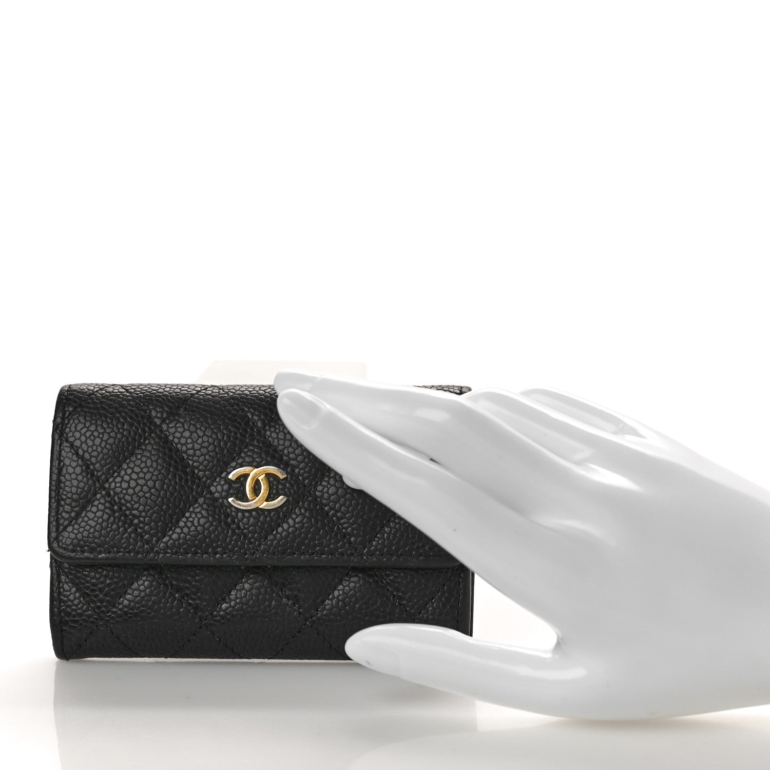 Chanel Caviar Quilted Flap Card Holder Black 2 of 7