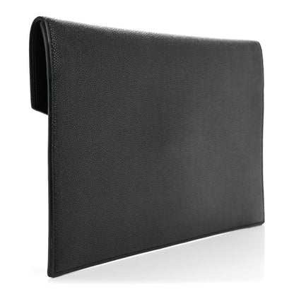 Saint Laurent Grain De Poudre Uptown Pouch Black 3 of 8