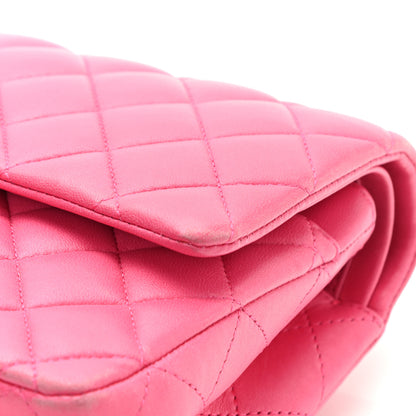 Chanel Lambskin Quilted Medium Double Flap Pink 16 of 17