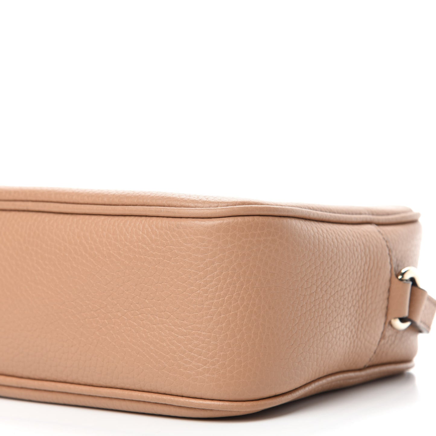 Pebbled Calfskin Small Soho Disco Bag Rose Beige