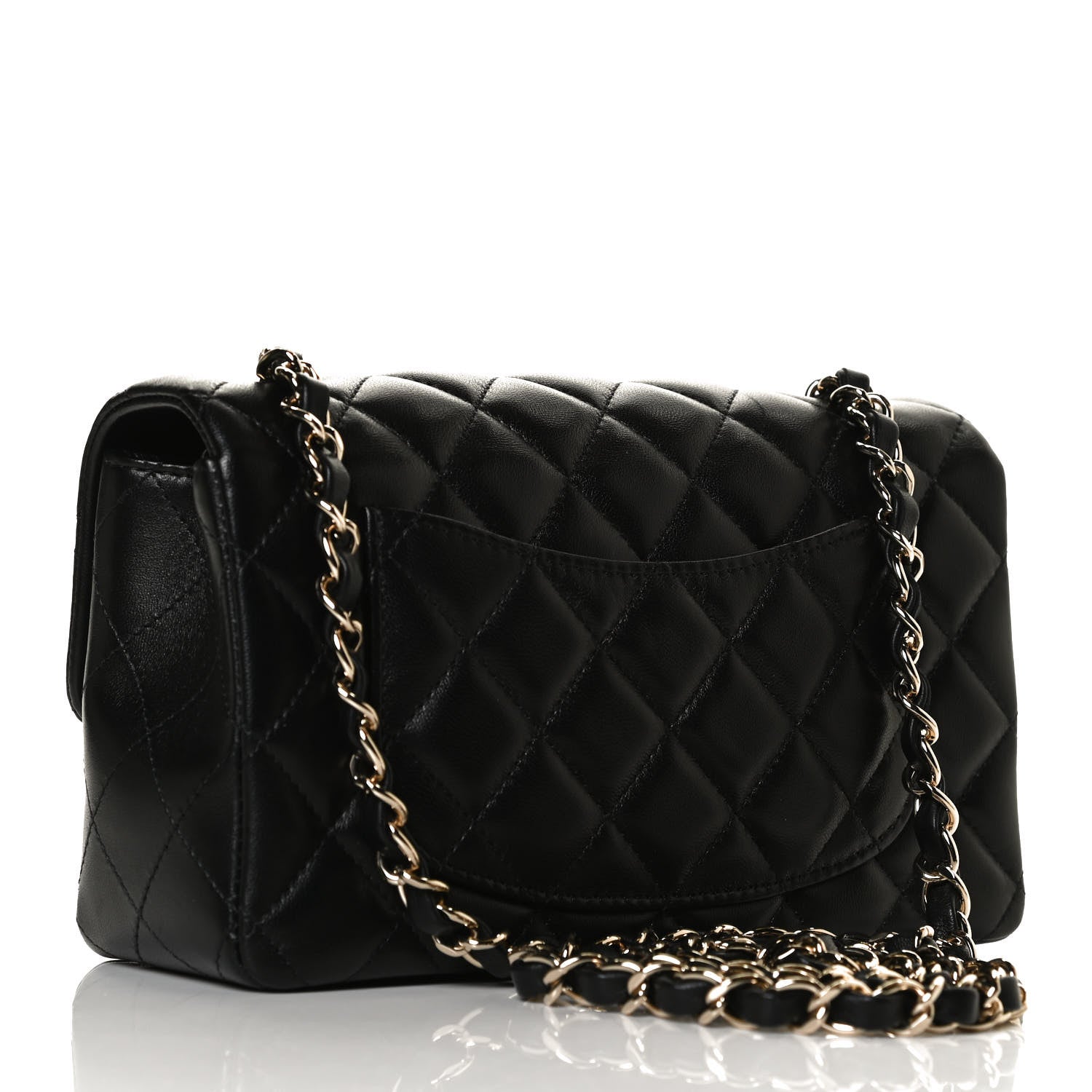 Chanel Lambskin Quilted Mini Rectangular Flap Black 3 of 14