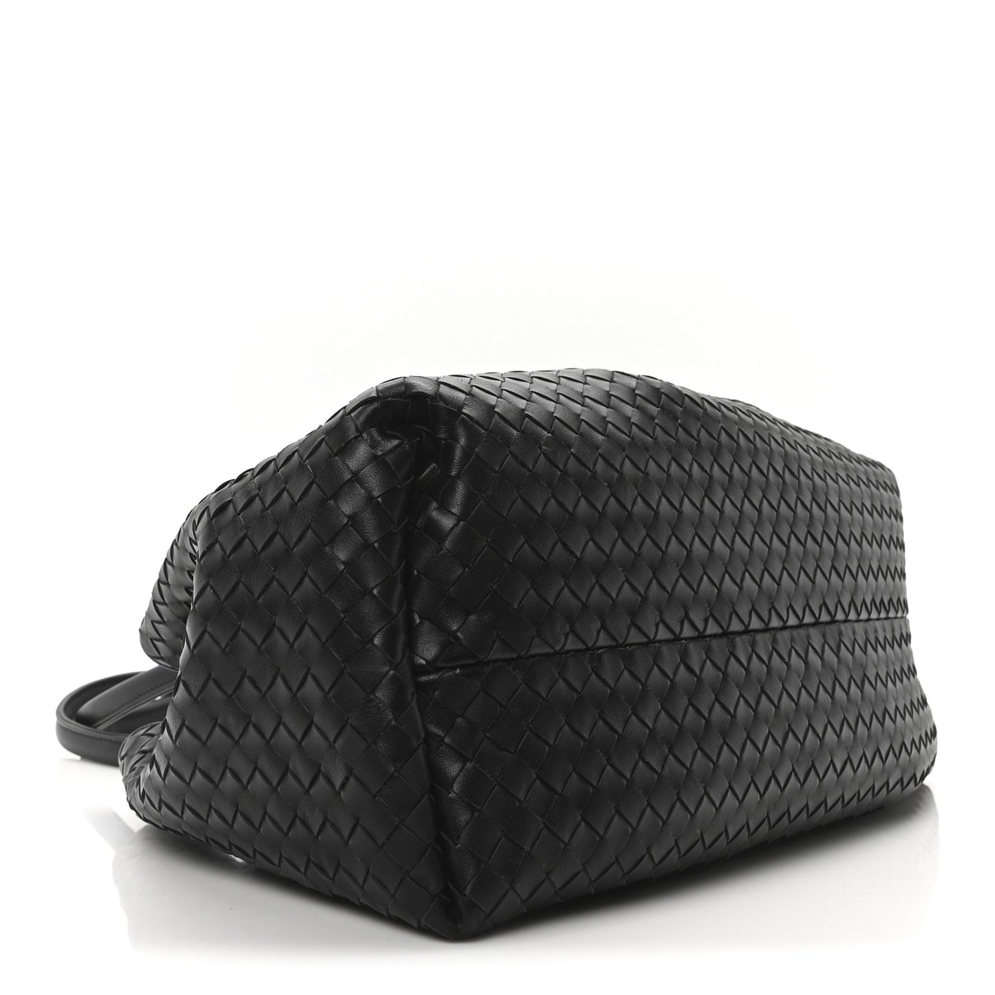 Calfskin Intrecciato Pinacoteca Reversible Tote Black Fondant