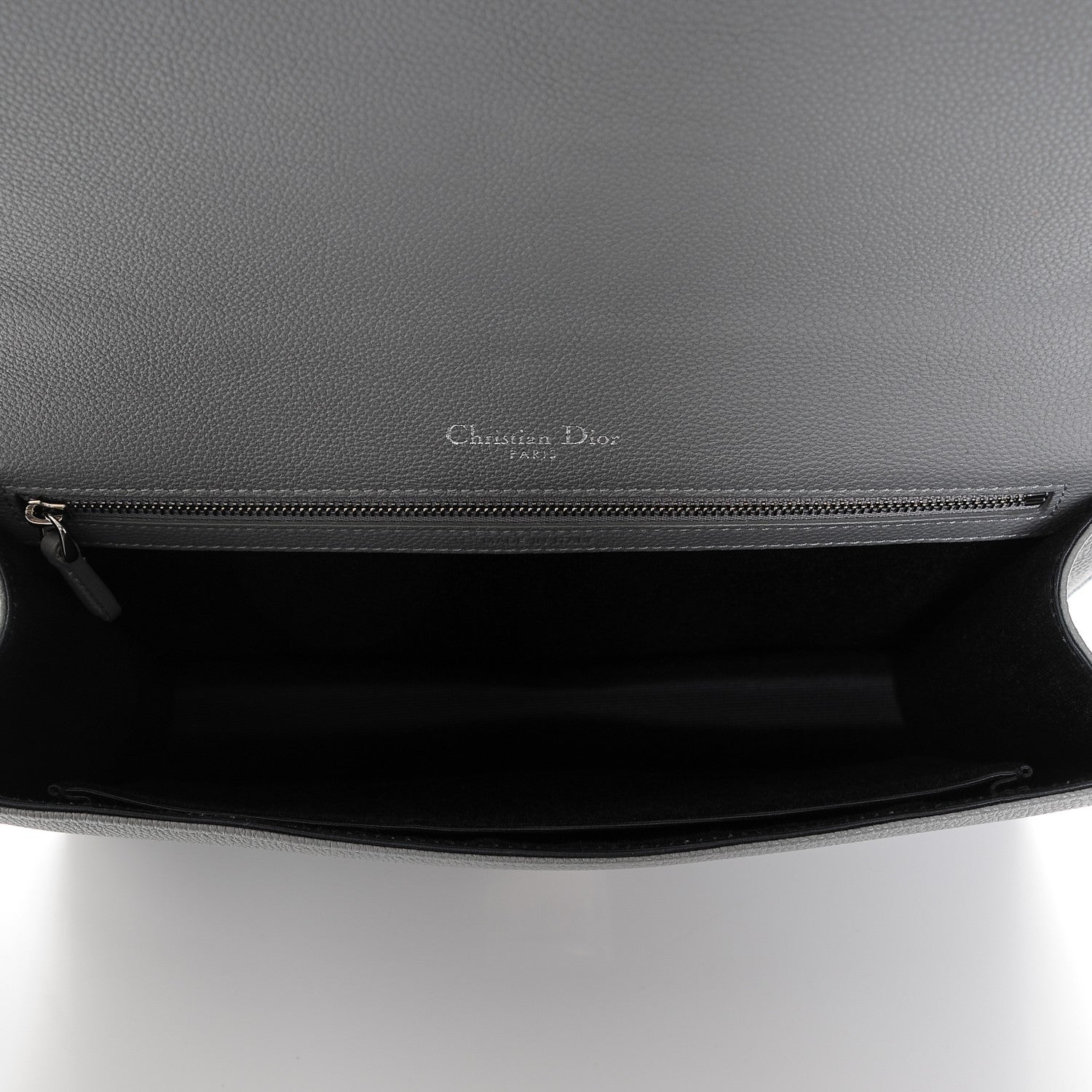 Christian Dior Grained Calfskin Large Diorama Flap Bag Grey 5 of 6