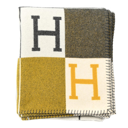 Hermes Wool Cashmere Avalon III Blanket Gris Soleil 1 of 3