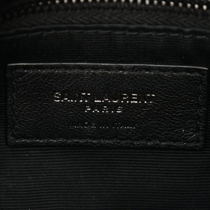 Saint Laurent Lambskin Quilted Toy Loulou Puffer Monogram Monochrome Chain Satchel Black 6 of 9