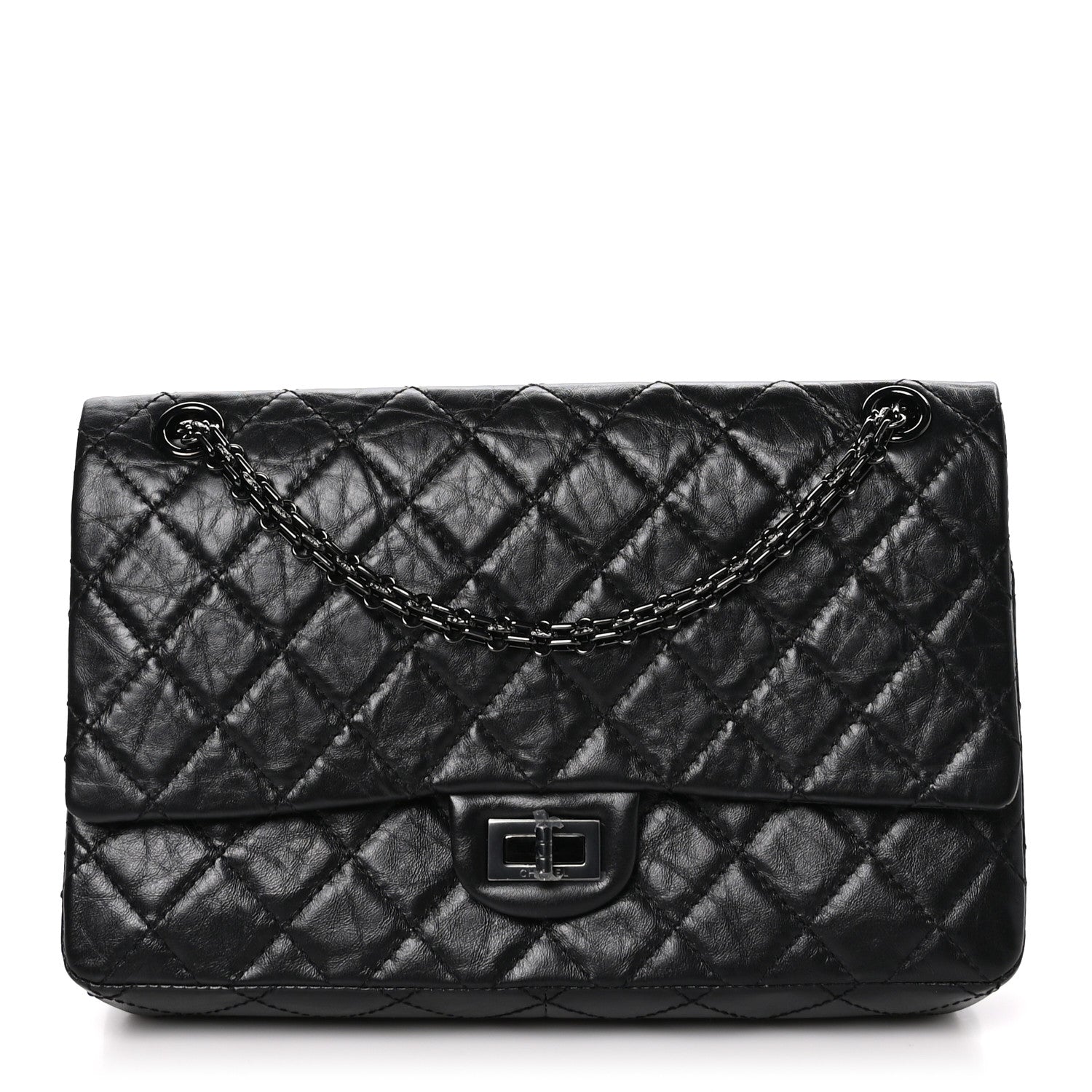 Chanel Aged Calfskin Quilted 2.55 Reissue 226 Flap So Black 1 of 12