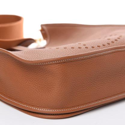 Hermes Taurillon Clemence Evelyne III GM Gold 9 of 11