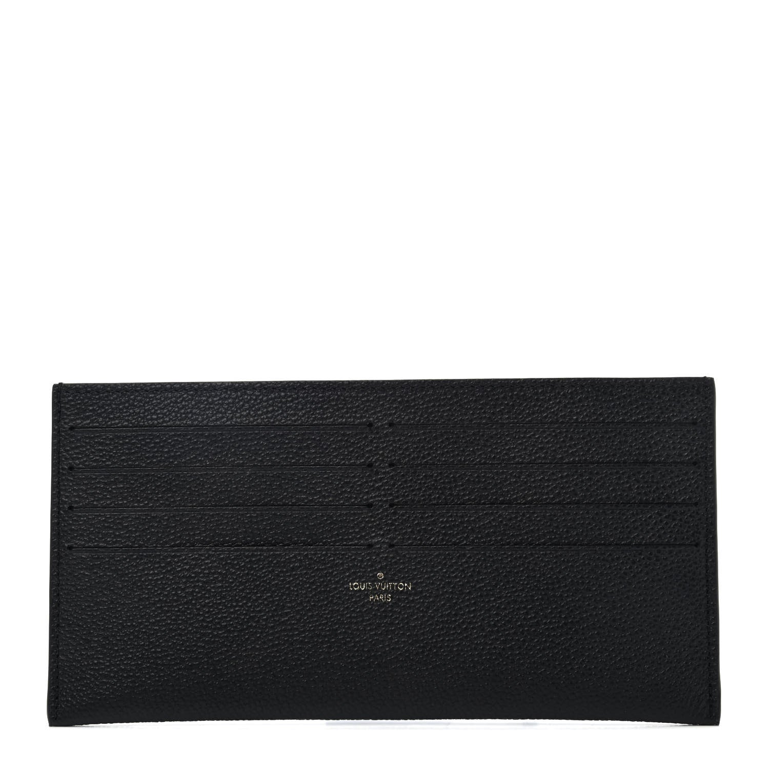 Louis Vuitton Calfskin Felicie Chain Wallet Card Holder Insert Black 1 of 4