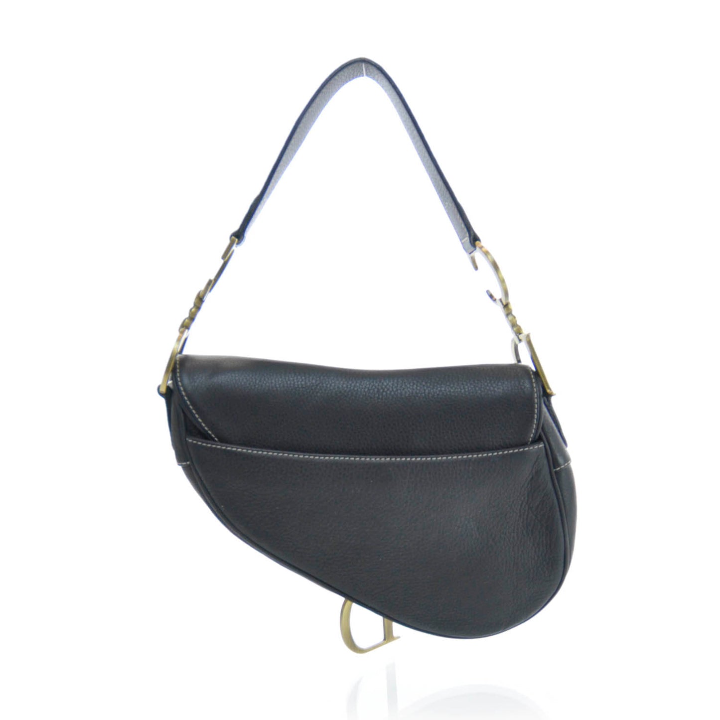 Leather Saddle Bag Black