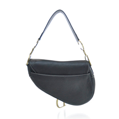 Christian Dior Leather Saddle Bag Black 4 of 13