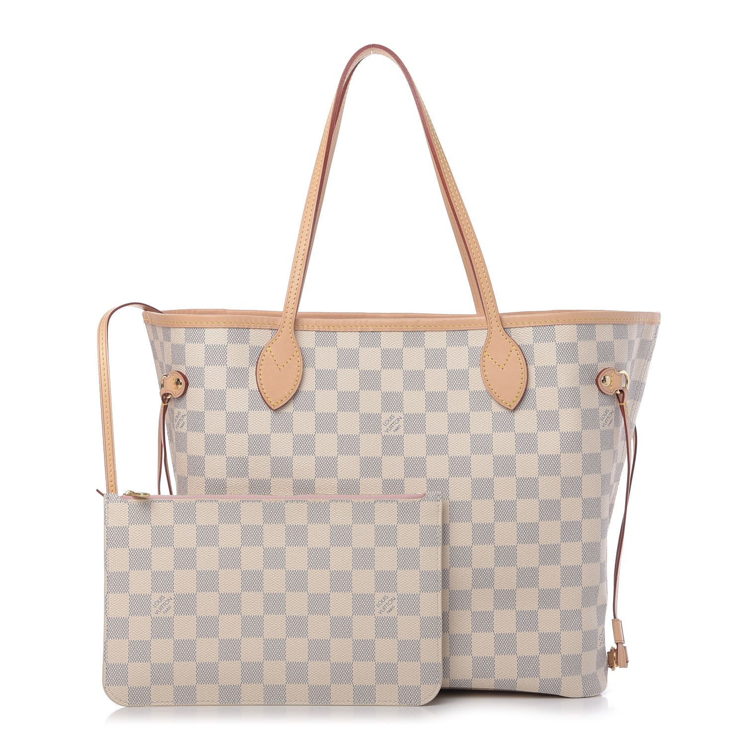 Louis Vuitton Damier Azur Neo Neverfull MM Rose Ballerine 1 of 10