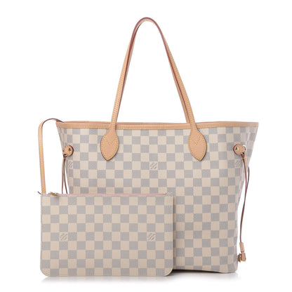 Louis Vuitton Damier Azur Neo Neverfull MM Rose Ballerine 1 of 10