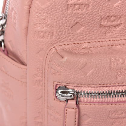 MCM Calfskin Ottomar Monogram Small Backpack Pink 10 of 16