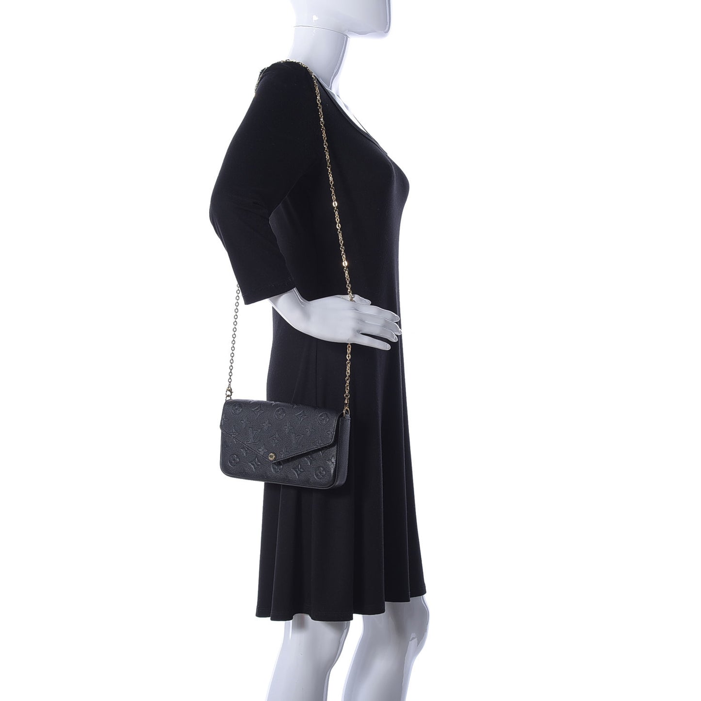 Empreinte Pochette Felicie Chain Wallet Black