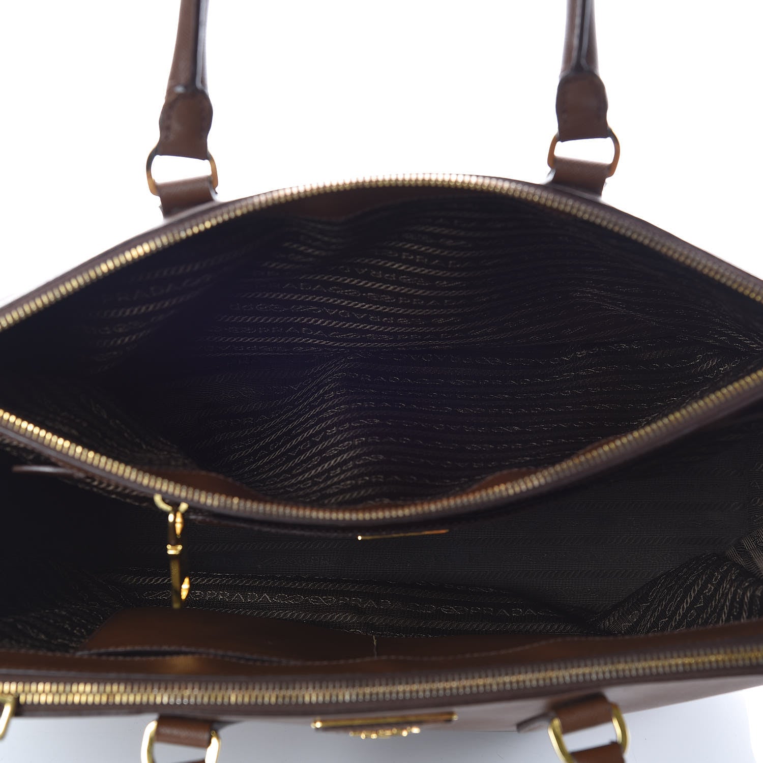 Prada Saffiano Large Galleria Double Zip Tote Caramel 8 of 16