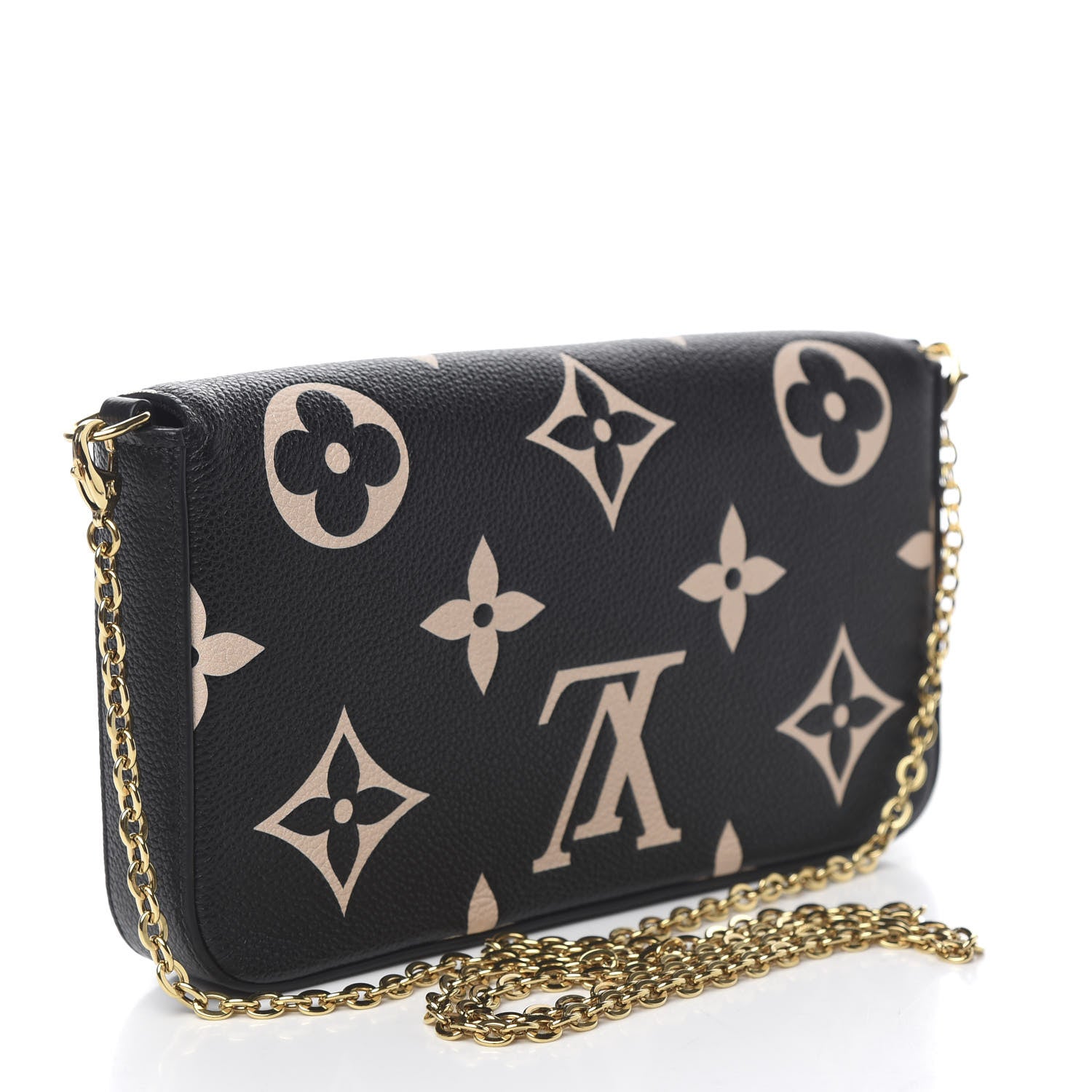 Louis Vuitton Empreinte Monogram Giant Crafty Pochette Felicie Black Creme 2 of 9