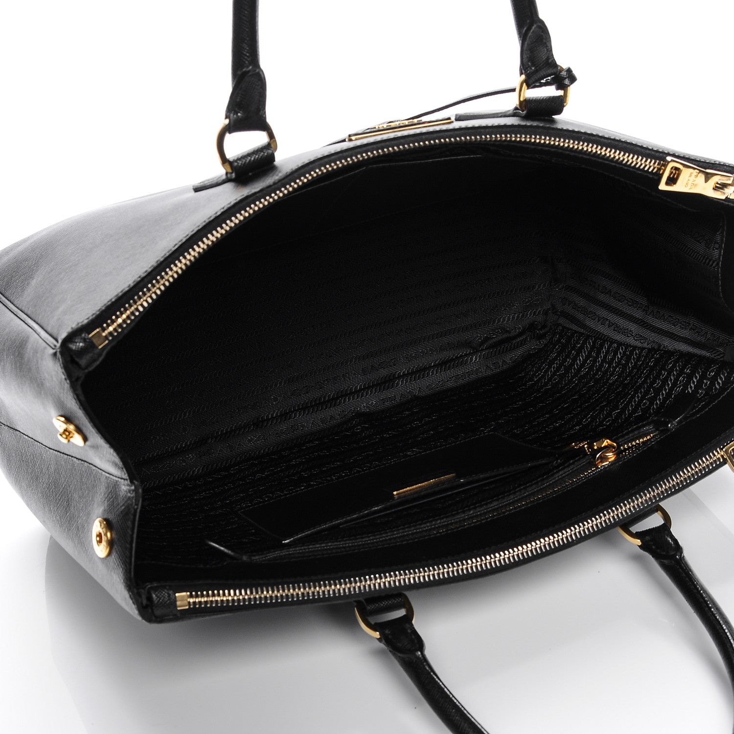 Prada Saffiano Large Galleria Double Zip Tote Black 5 of 8