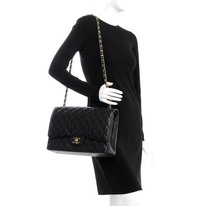 Chanel Caviar Quilted Maxi Double Flap Black 2 of 9