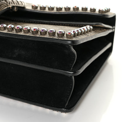 Gucci GG Supreme Monogram Crystal Small Dionysus Shoulder Bag Black 9 of 11