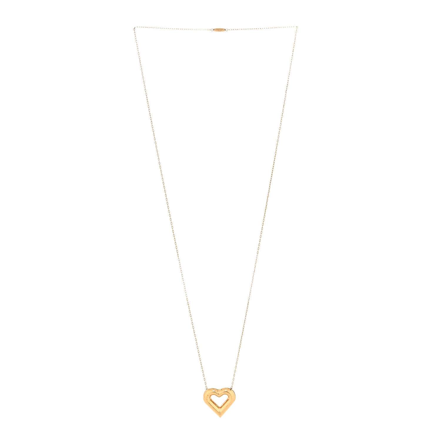 Louis Vuitton Metal LV and Me Heart Necklace Gold 3 of 5