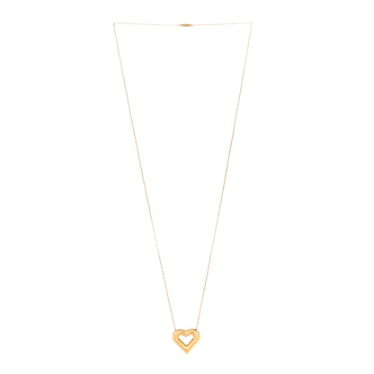 Louis Vuitton Metal LV and Me Heart Necklace Gold 3 of 5