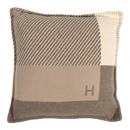 Hermes Wool Cashmere H Riviera Pillow Seigle 1 of 3