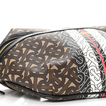 Burberry E-Canvas Monogram Stripe Medium Sonny Bum Bag Bridle Brown 9 of 10