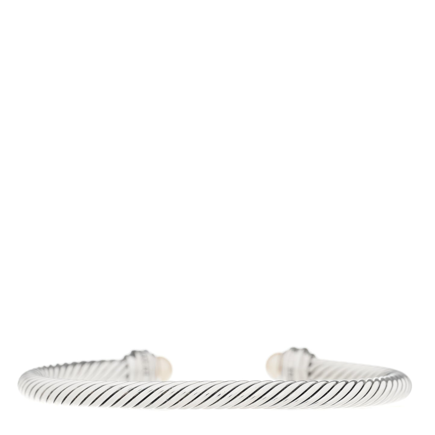 Sterling Silver Diamond Pearl 5mm Cable Classics Princess Bracelet