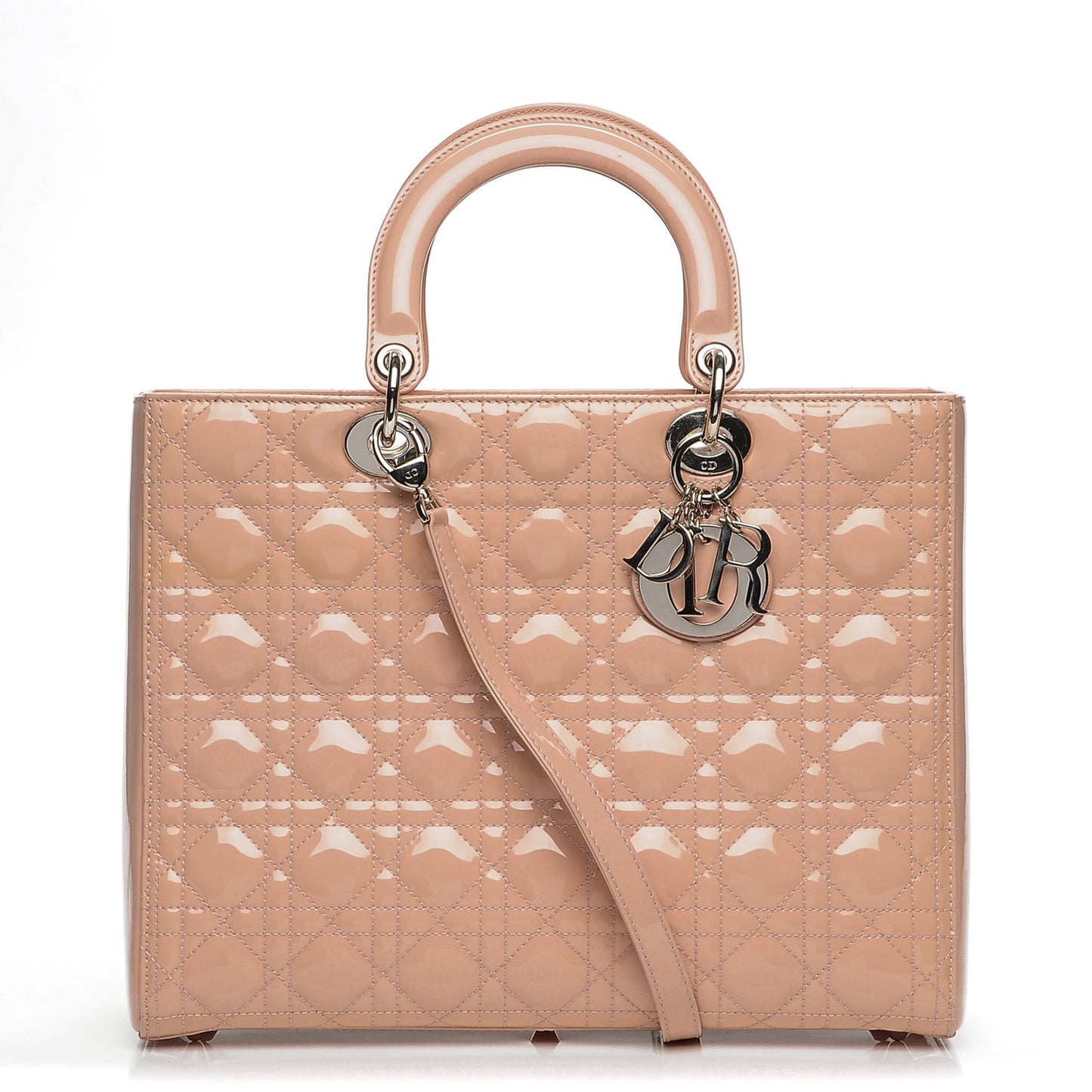 Patent Cannage Large Lady Dior Light Pink