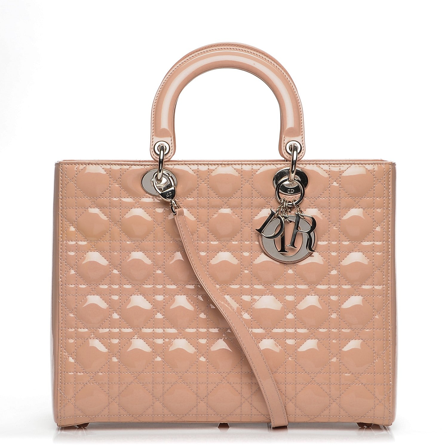 Christian Dior Patent Cannage Large Lady Dior Light Pink 1 of 6