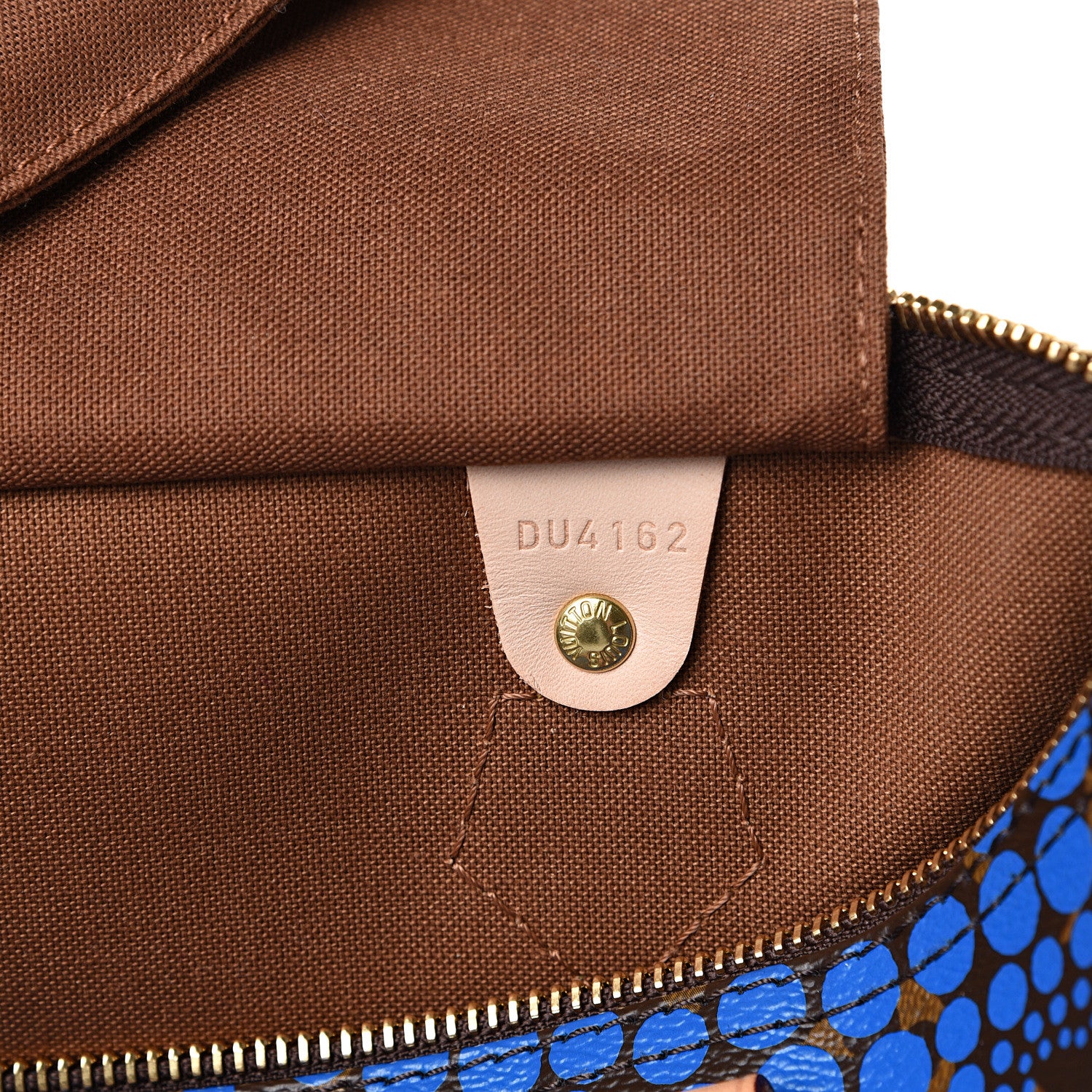 Louis Vuitton Monogram Kusama Town Speedy 30 Blue 6 of 10