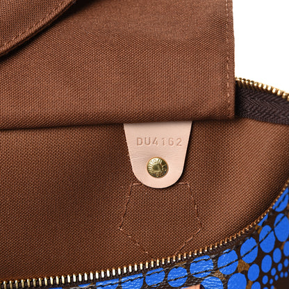 Louis Vuitton Monogram Kusama Town Speedy 30 Blue 6 of 10