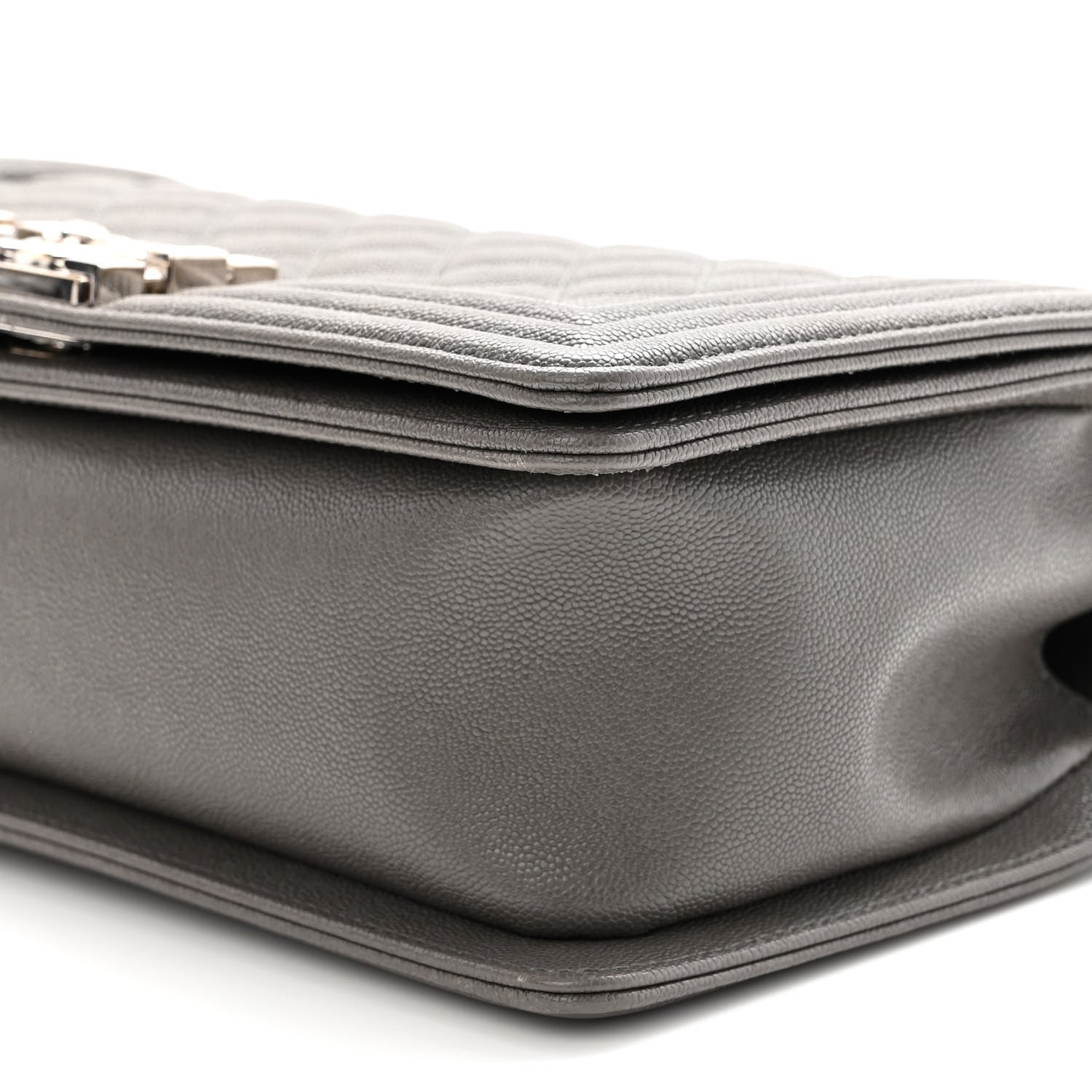 Chanel Caviar Quilted Medium Boy Flap Grey 10 of 11